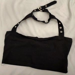 Gothic buckle choker crop top🔥